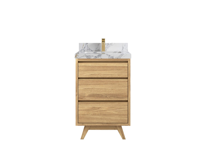 Madison Teak Wood 24 in. W x 22 in. D Single Sink Bathroom Vanity - photo 25