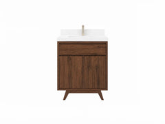 Madison Teak Wood 30 in. W x 22 in. D Single Sink Bathroom Vanity - photo 1