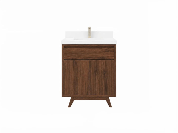 Madison Teak Wood 30 in. W x 22 in. D Single Sink Bathroom Vanity - photo 1
