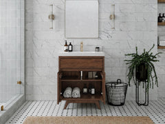 Madison Teak Wood 30 in. W x 22 in. D Single Sink Bathroom Vanity - photo 2