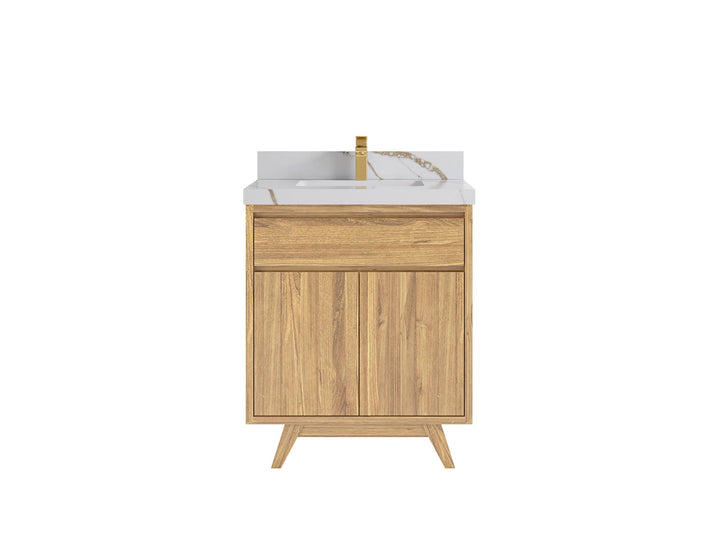 Madison Teak Wood 30 in. W x 22 in. D Single Sink Bathroom Vanity - photo 21