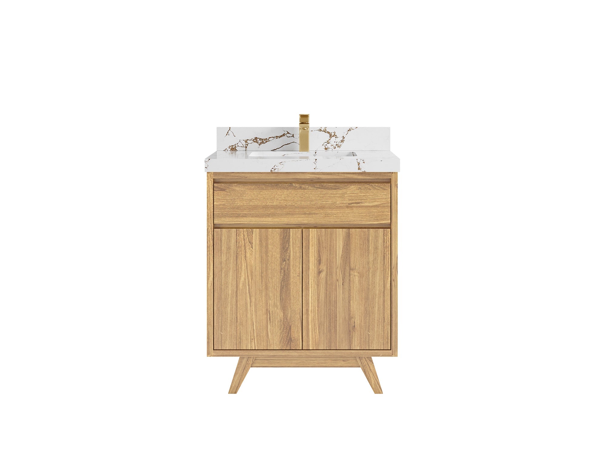 Madison Teak Wood 30 in. W x 22 in. D Single Sink Bathroom Vanity - Willow Bath and Vanity