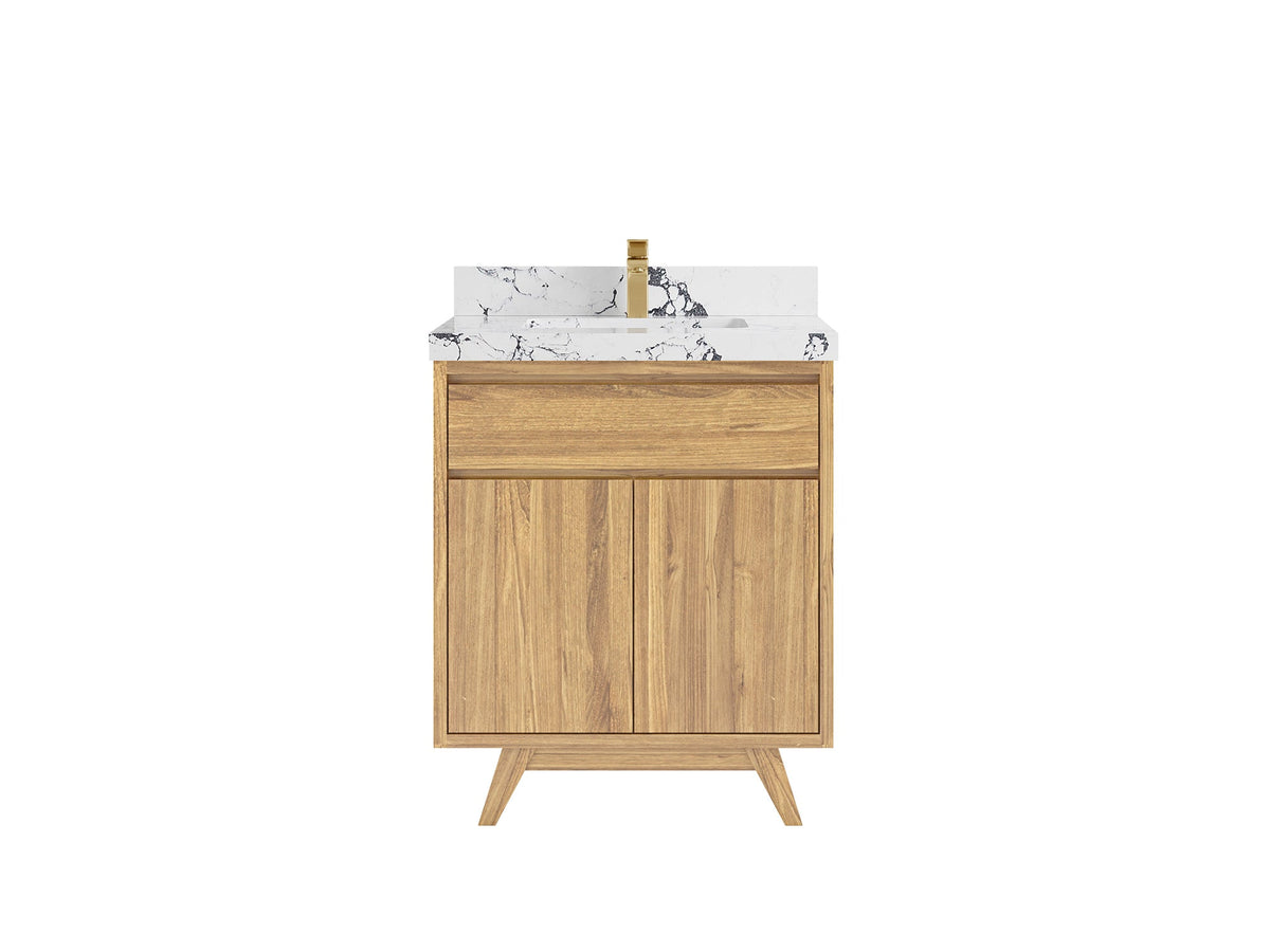 Madison Teak Wood 30 in. W x 22 in. D Single Sink Bathroom Vanity - Willow Bath and Vanity