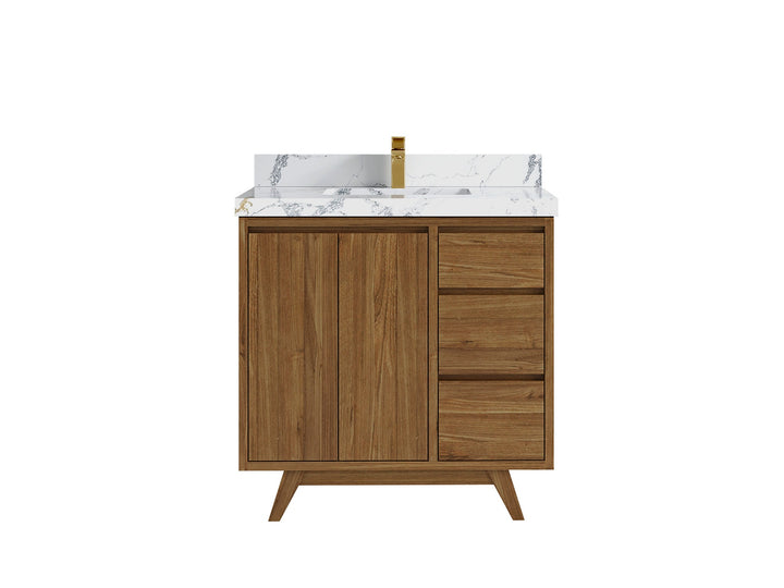 Madison Teak Wood 36 in. W x 22 in. D Center Sink Bathroom Vanity - photo 19
