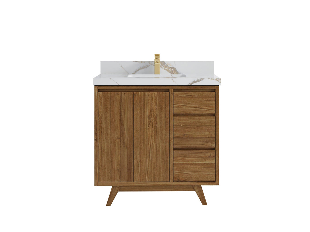 Madison Teak Wood 36 in. W x 22 in. D Center Sink Bathroom Vanity - Willow Bath and Vanity