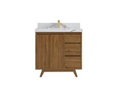 Madison Teak Wood 36 in. W x 22 in. D Center Sink Bathroom Vanity - photo 29