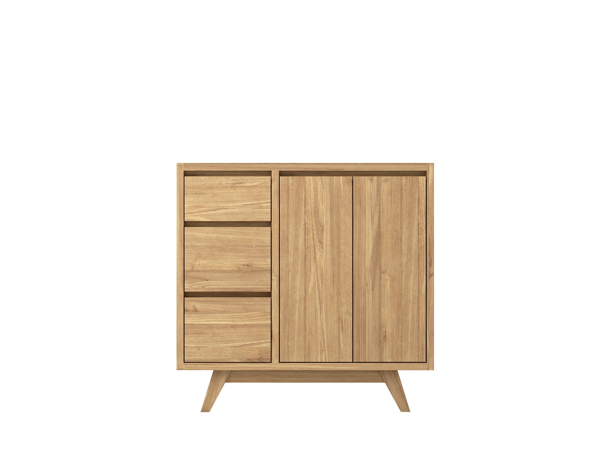Madison Teak Wood 36" W x 22" D Center Sink Vanity – Perfect for a Modern Bathroom - Willow Bath and Vanity