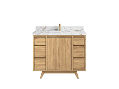 Madison Teak Wood 42 in. W x 22 in. D Single Sink Bathroom Vanity - photo 23