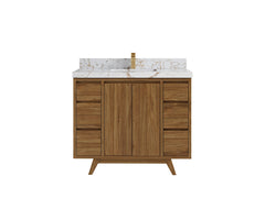 Madison Teak Wood 42 in. W x 22 in. D Single Sink Bathroom Vanity - photo 24