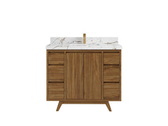 Madison Teak Wood 42 in. W x 22 in. D Single Sink Bathroom Vanity - photo 23