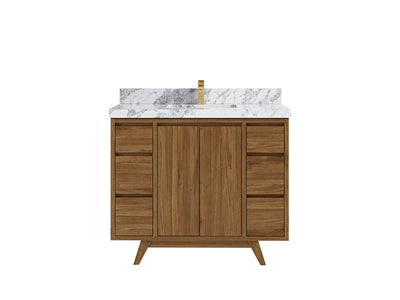 Madison Teak Wood 42 in. W x 22 in. D Single Sink Bathroom Vanity - Willow Bath and Vanity