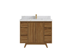 Madison Teak Wood 42 in. W x 22 in. D Single Sink Bathroom Vanity - photo 22