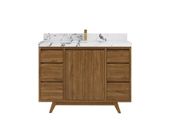 Madison Teak Wood 48 in. W x 22 in. D Single Sink Bathroom Vanity - photo 26