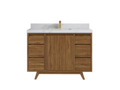 Madison Teak Wood 48 in. W x 22 in. D Single Sink Bathroom Vanity - photo 23
