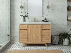 Madison Teak Wood 48 in. W x 22 in. D Single Sink Bathroom Vanity - photo 4