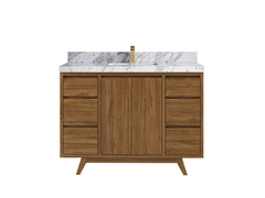 Madison Teak Wood 48 in. W x 22 in. D Single Sink Bathroom Vanity - photo 22