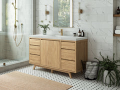 Madison Teak Wood 60 in. W x 22 in. D Single Sink Bathroom Vanity - photo 2