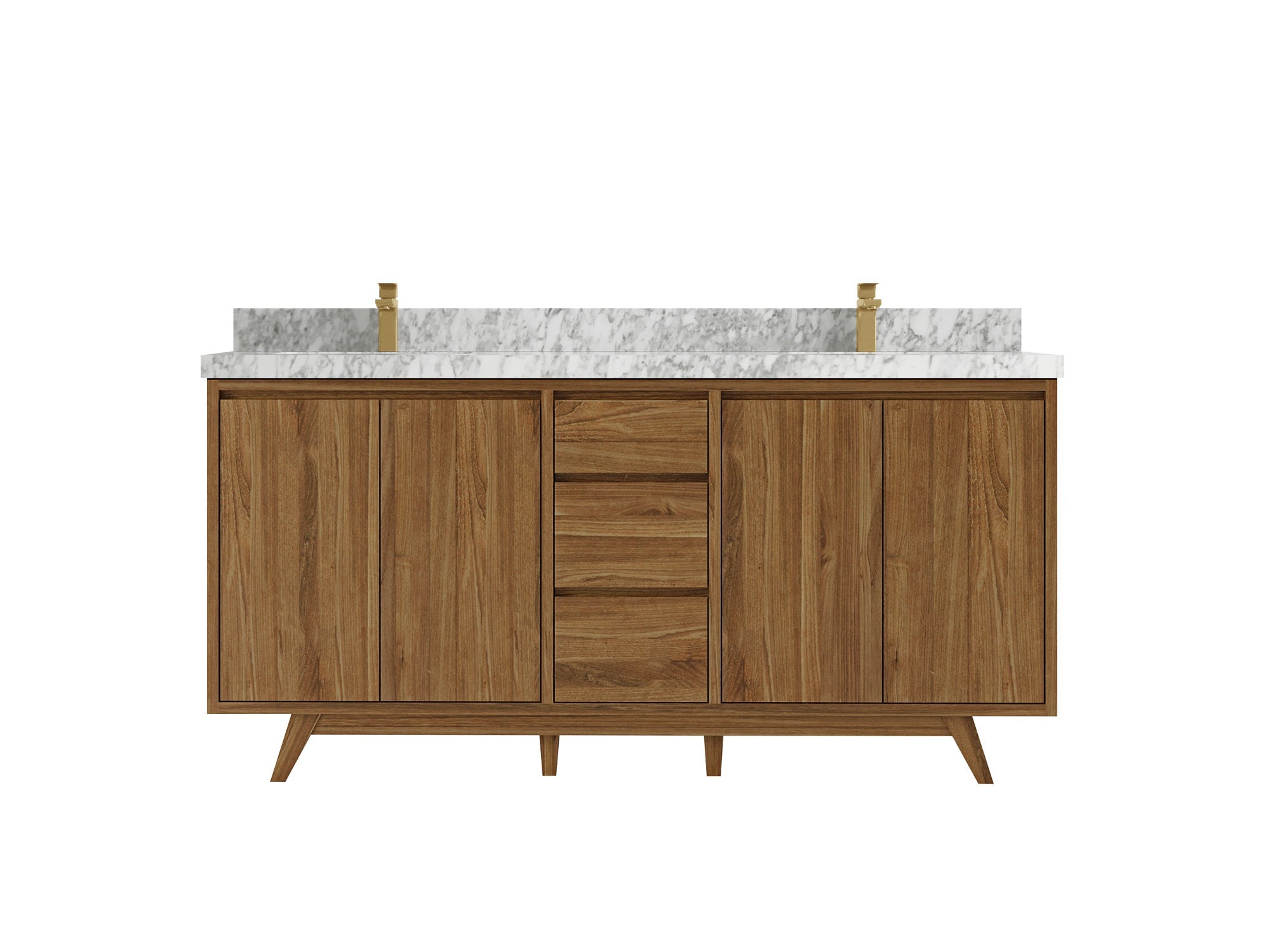 Madison Teak Wood 72 in. W x 22 in. D Double Sink Bathroom Vanity - Willow Bath and Vanity