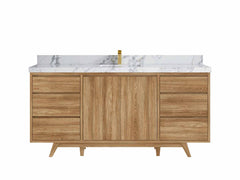 Madison Teak Wood 72 in. W x 22 in. D Single Sink Bathroom Vanity - photo 20