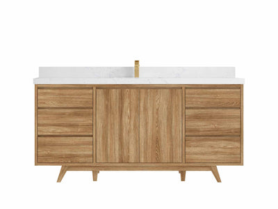 Madison Teak Wood 72 in. W x 22 in. D Single Sink Bathroom Vanity - Willow Bath and Vanity