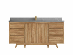 Madison Teak Wood 72 in. W x 22 in. D Single Sink Bathroom Vanity - photo 34