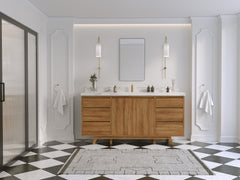 Madison Teak Wood 72 in. W x 22 in. D Single Sink Bathroom Vanity - photo 4