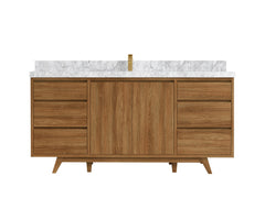 Madison Teak Wood 72 in. W x 22 in. D Single Sink Bathroom Vanity - photo 8