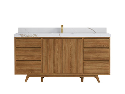 Madison Teak Wood 72 in. W x 22 in. D Single Sink Bathroom Vanity - Willow Bath and Vanity