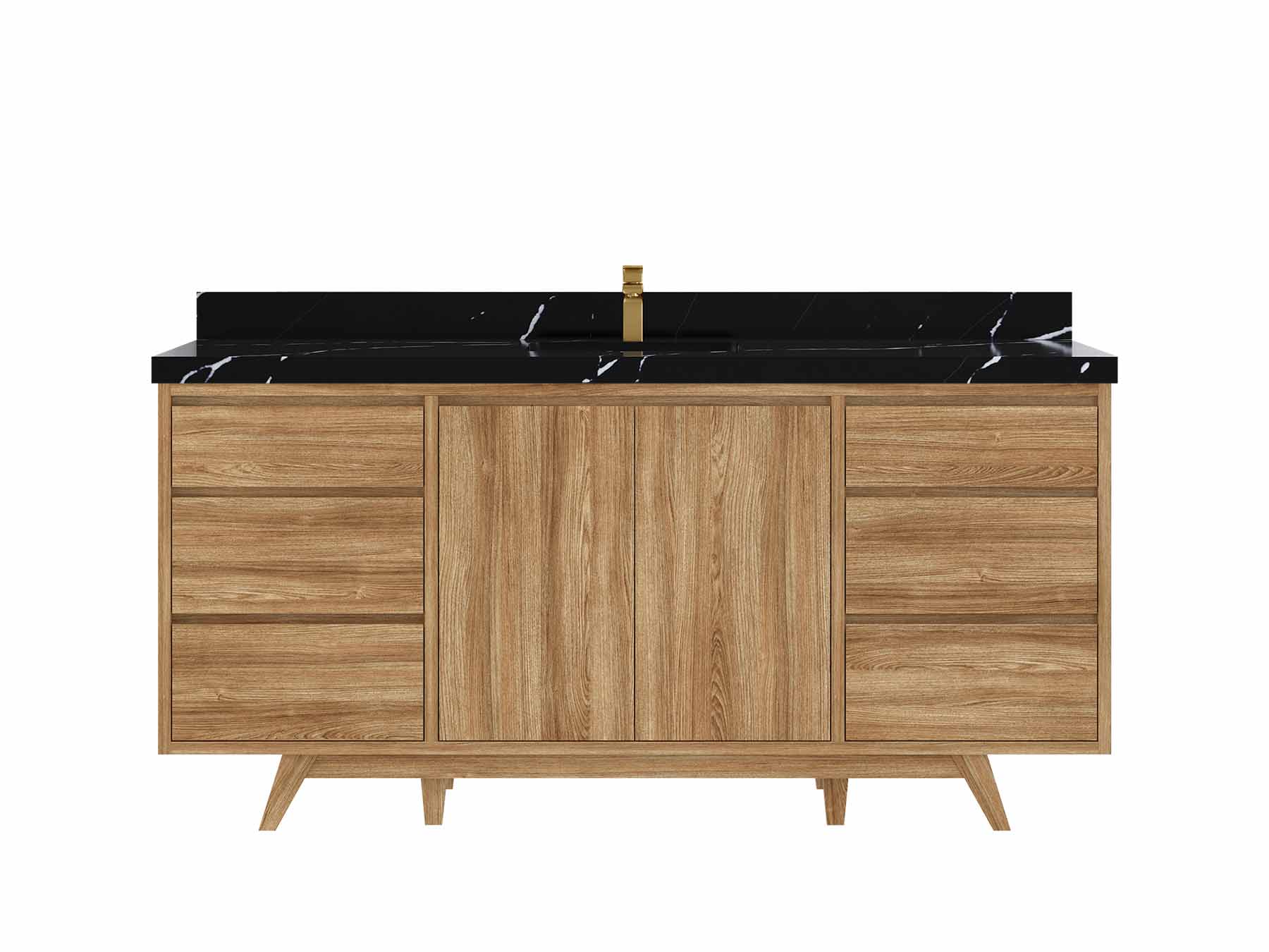 Madison Teak Wood 72 in. W x 22 in. D Single Sink Bathroom Vanity - Willow Bath and Vanity