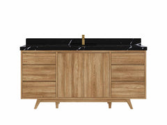 Madison Teak Wood 72 in. W x 22 in. D Single Sink Bathroom Vanity - photo 12