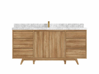 Madison Teak Wood 72 in. W x 22 in. D Single Sink Bathroom Vanity - Willow Bath and Vanity