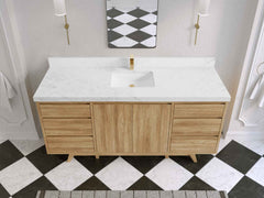 Madison Teak Wood 72 in. W x 22 in. D Single Sink Bathroom Vanity - photo 29
