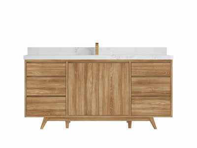Madison Teak Wood 72 in. W x 22 in. D Single Sink Bathroom Vanity - Willow Bath and Vanity