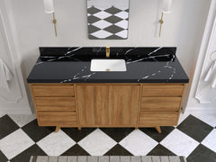 Madison Teak Wood 72 in. W x 22 in. D Single Sink Bathroom Vanity - photo 11