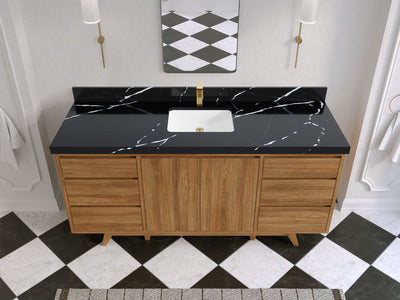 Madison Teak Wood 72 in. W x 22 in. D Single Sink Bathroom Vanity - Willow Bath and Vanity