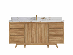 Madison Teak Wood 72 in. W x 22 in. D Single Sink Bathroom Vanity - photo 40