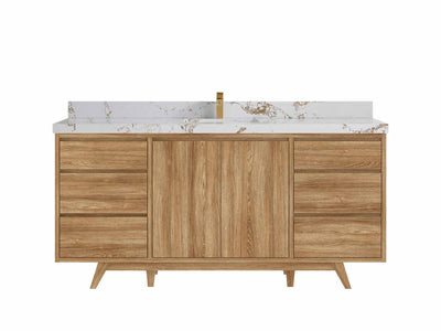 Madison Teak Wood 72 in. W x 22 in. D Single Sink Bathroom Vanity - Willow Bath and Vanity