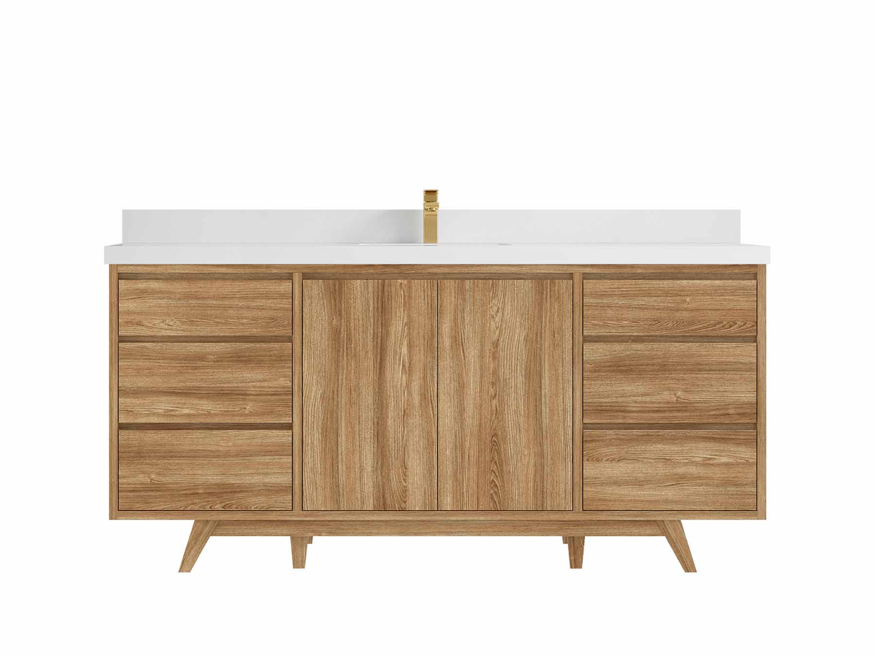 Madison Teak Wood 72 in. W x 22 in. D Single Sink Bathroom Vanity - Willow Bath and Vanity