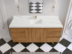 Madison Teak Wood 72 in. W x 22 in. D Single Sink Bathroom Vanity - photo 15