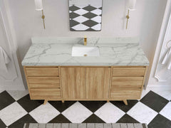 Madison Teak Wood 72 in. W x 22 in. D Single Sink Bathroom Vanity - photo 41