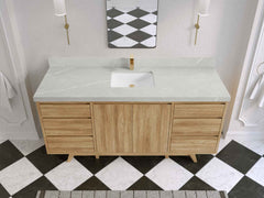 Madison Teak Wood 72 in. W x 22 in. D Single Sink Bathroom Vanity - photo 31