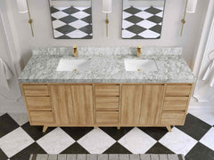 Madison Teak Wood 80 in. W x 22 in. D Double Sink Bathroom Vanity - photo 18