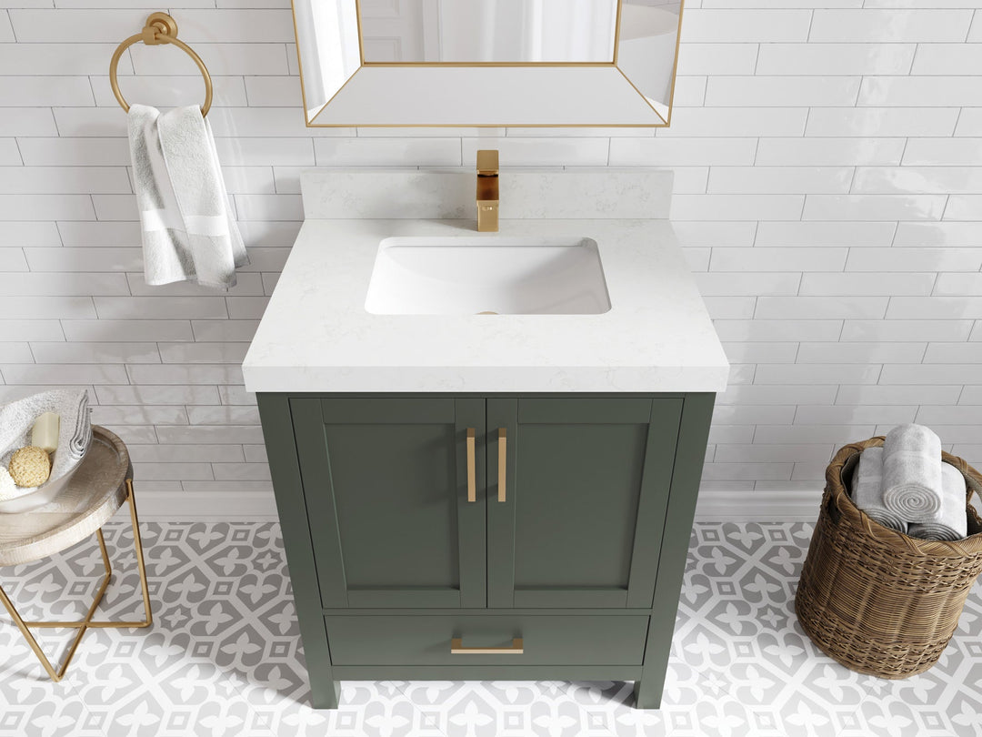 Malibu 30 in. W x 22 in. D Single Sink Bathroom Vanity | 
              
                Pewter Green
                
                  
             - MLB_PGN_FR_CAR_30 - photo №4