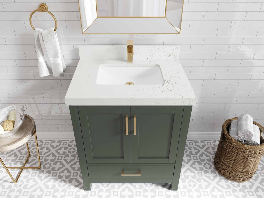 Malibu 30 in. W x 22 in. D Single Sink Bathroom Vanity | 
              
                Pewter Green
                
                  
             - MLB_PGN_FR_CAR_30 - photo №29