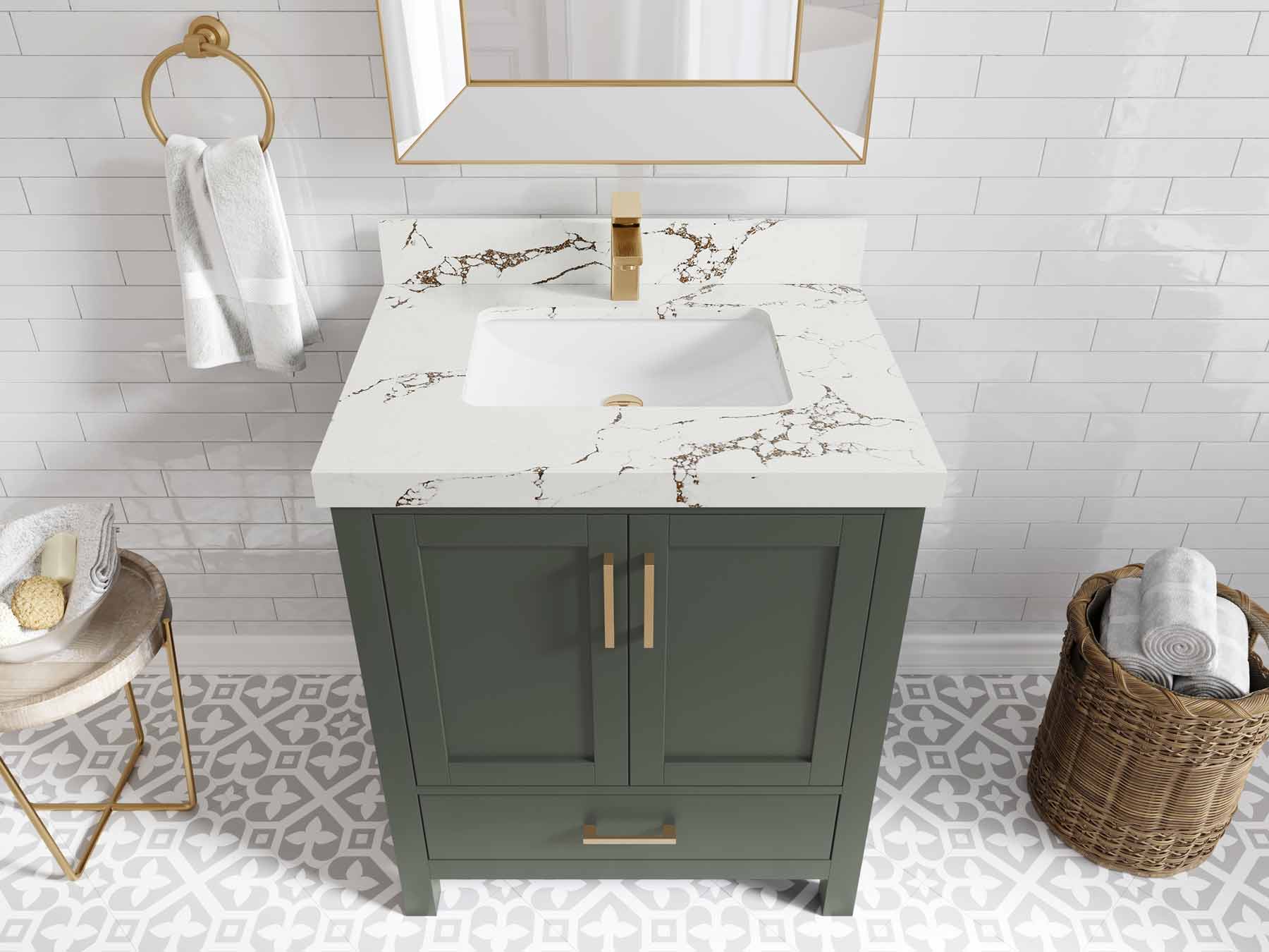 Malibu 30 in. W x 22 in. D Single Sink Bathroom Vanity - Willow Bath and Vanity