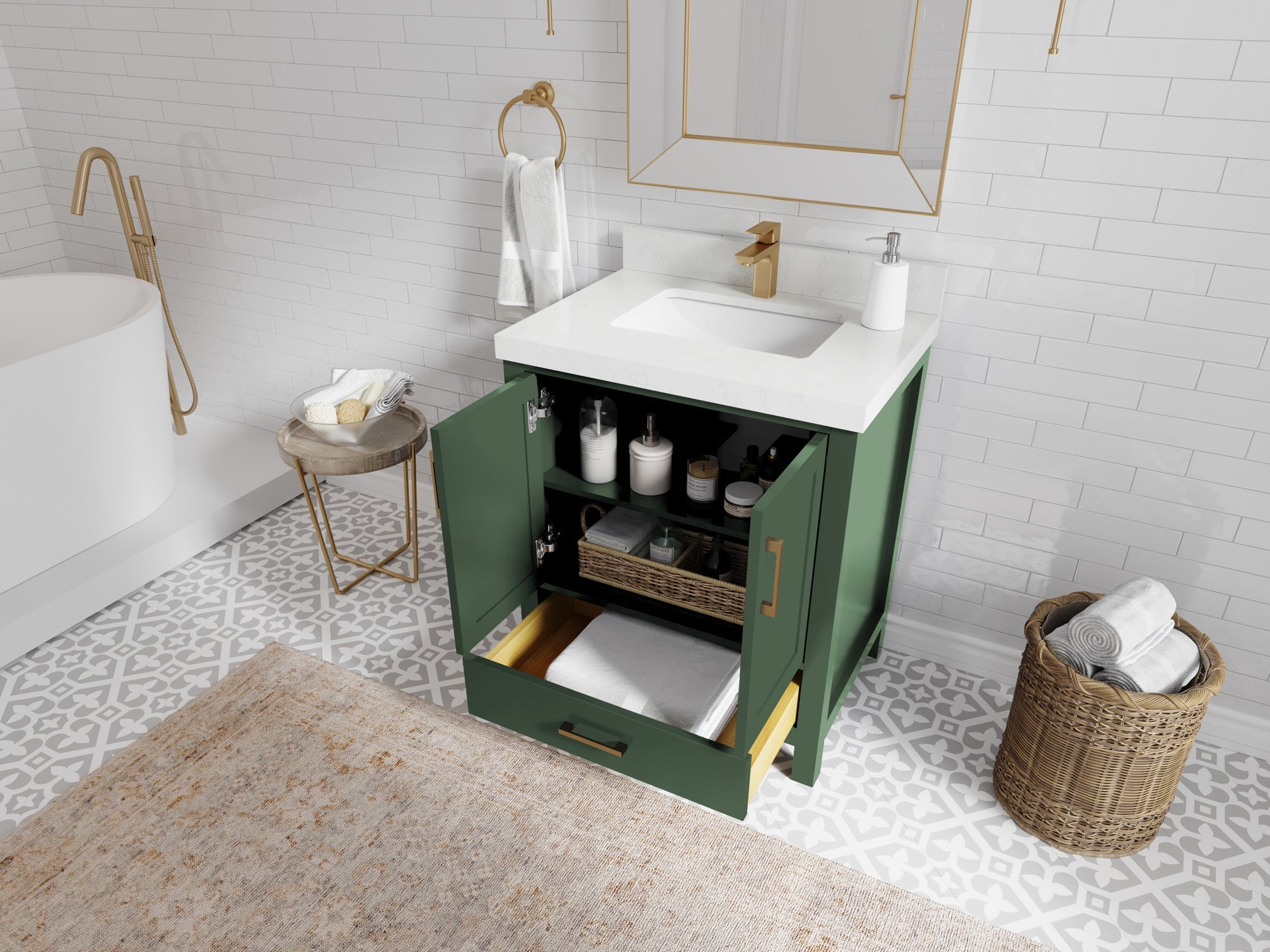 Malibu 30 in. W x 22 in. D Single Sink Bathroom Vanity - Willow Bath and Vanity