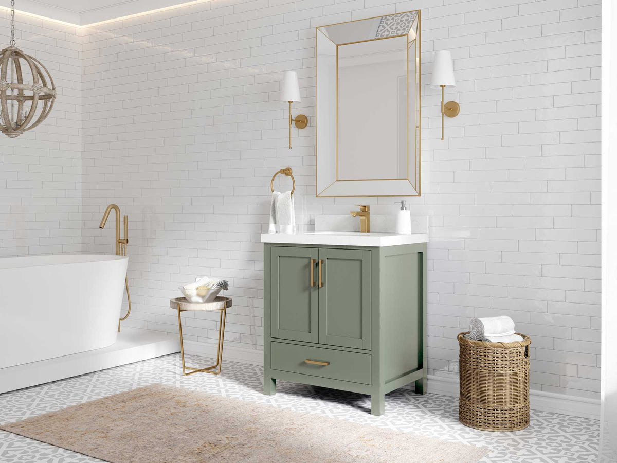 Malibu 30 in. W x 22 in. D Single Sink Bathroom Vanity - Willow Bath and Vanity