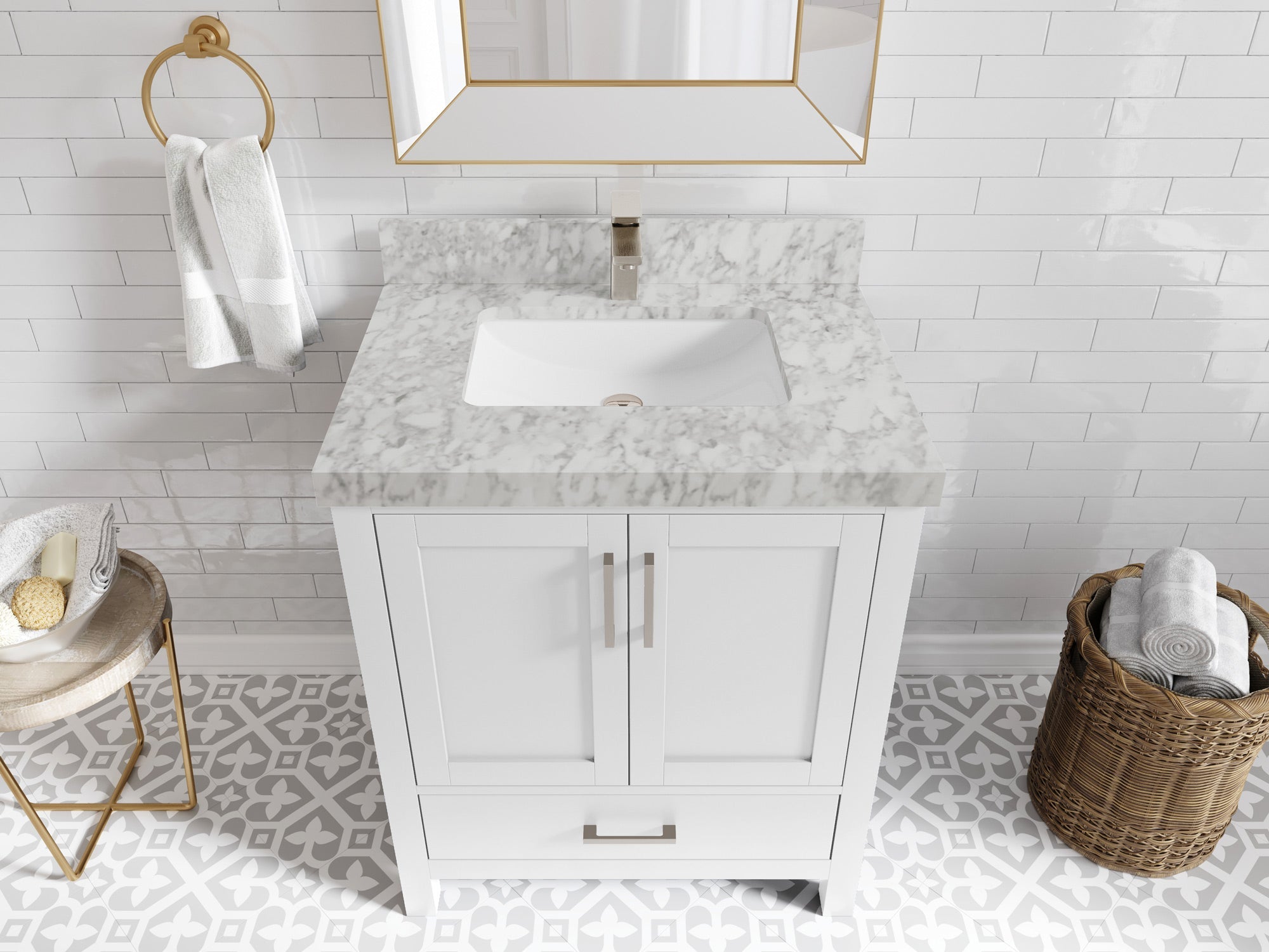 Malibu 30 in. W x 22 in. D Single Sink Bathroom Vanity - Willow Bath and Vanity