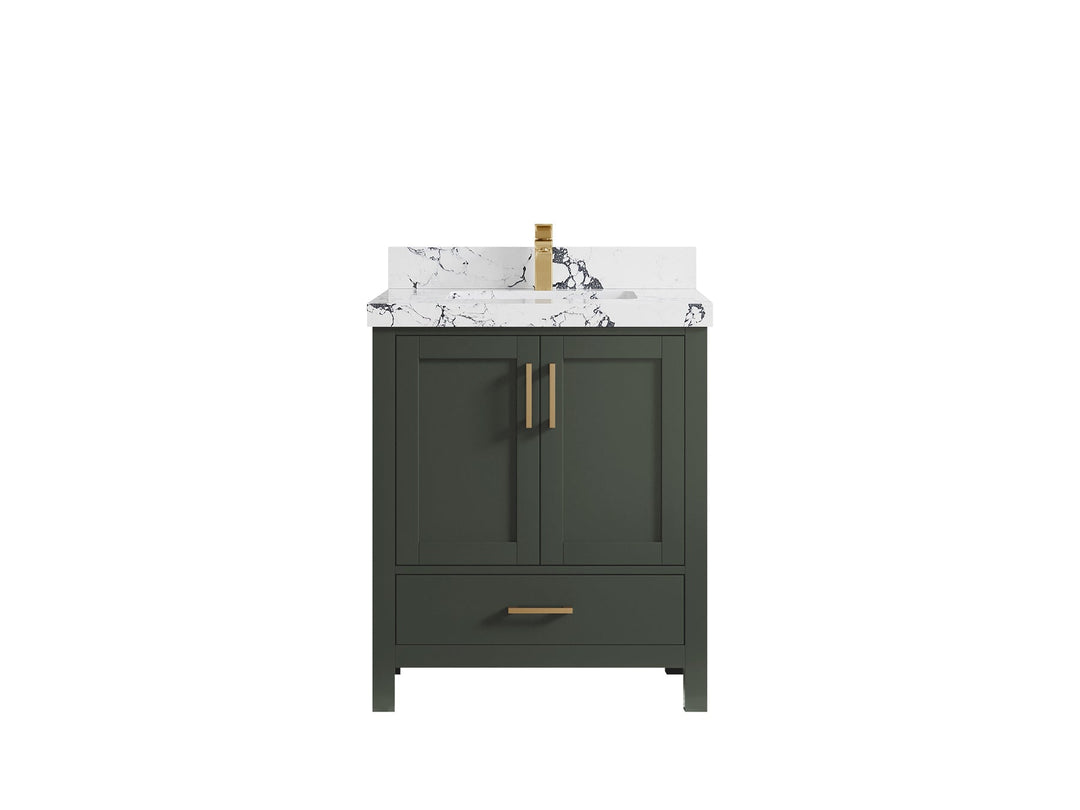 Malibu 30 in. W x 22 in. D Single Sink Bathroom Vanity | 
              
                Pewter Green
                
                  
             - MLB_PGN_FR_CAR_30 - photo №40