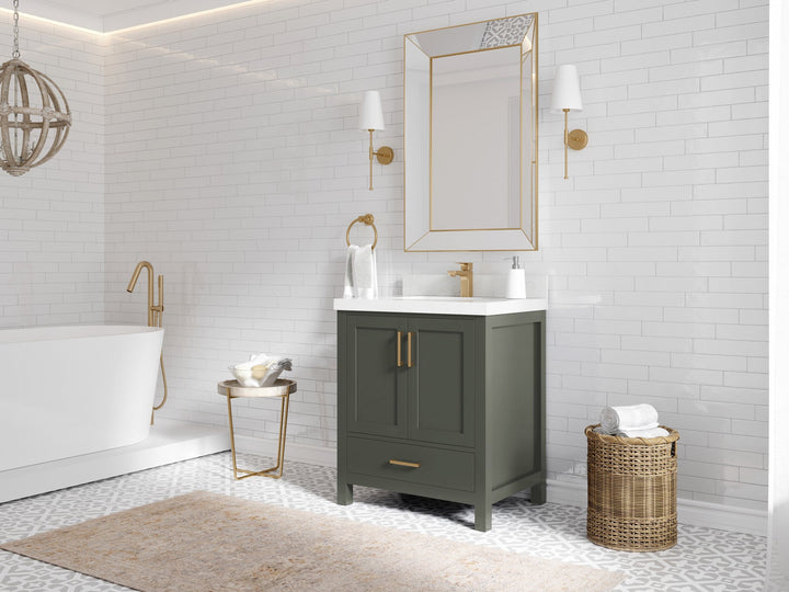 Malibu 30 in. W x 22 in. D Single Sink Bathroom Vanity - photo 2